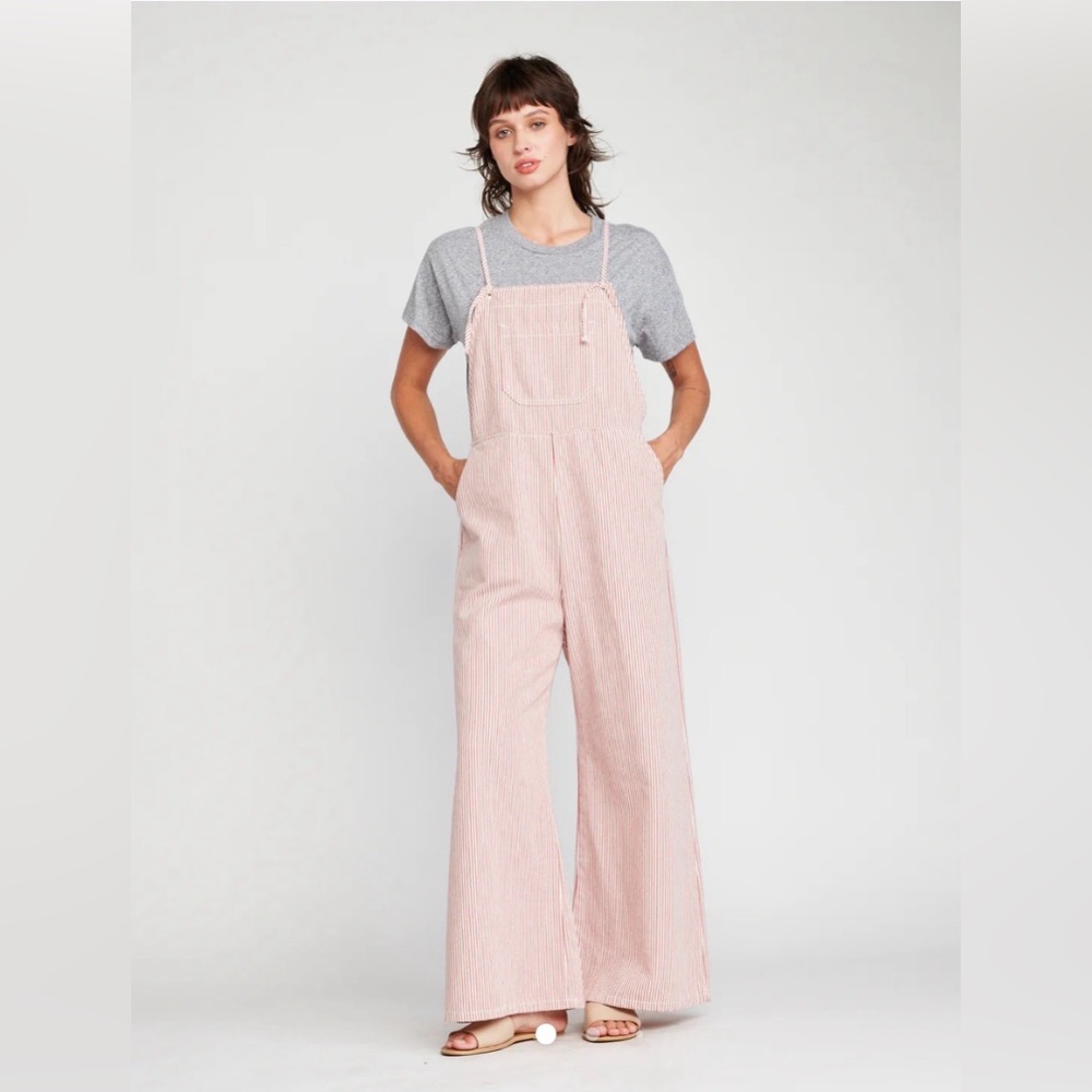 Anthropologie - sold out - Self Contrast Lanie Railroad Stripe Overalls